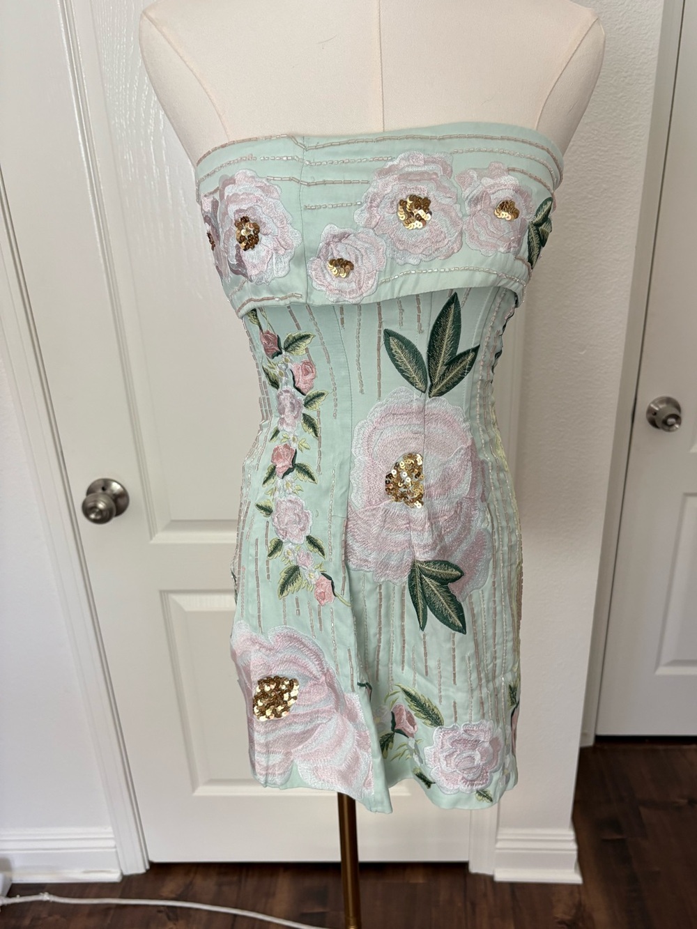 Rare Fillyboo mint blue beaded mini dress